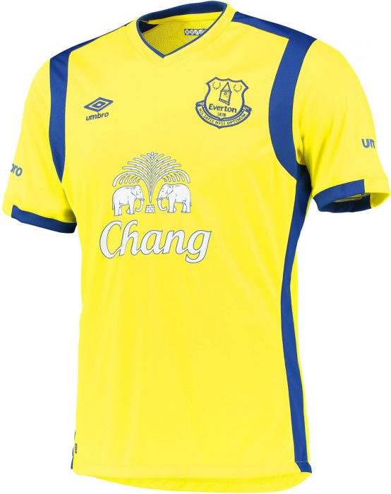 everton retro shirt yellow